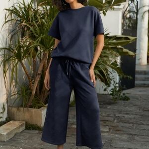 Navy Blue Women's 2 Piece Set